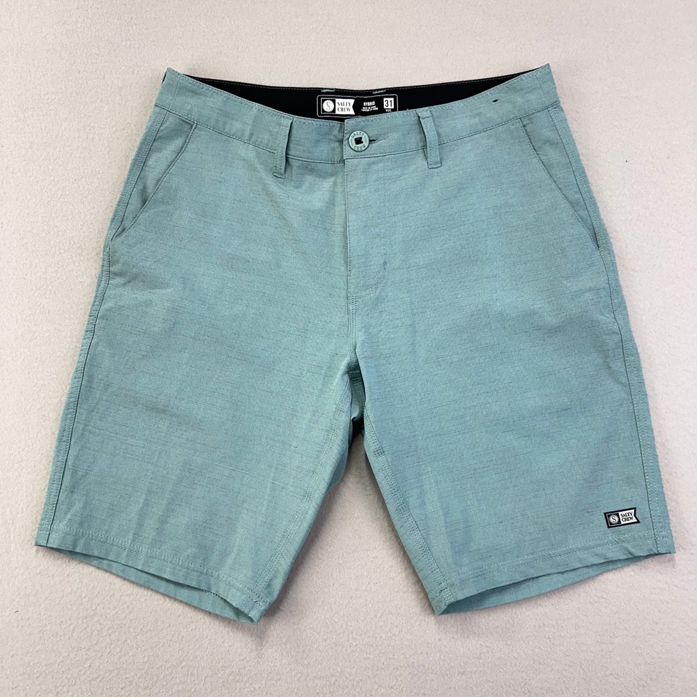 SALTY CREW Hybrid DRIFTER 2 Boardshorts Mens 31 Sea Foam Surf Swim Stretch Beach